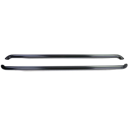 Pedane laterali con tubi in acciaio inox nero per VW T5 T6 T6.1 passo lungo