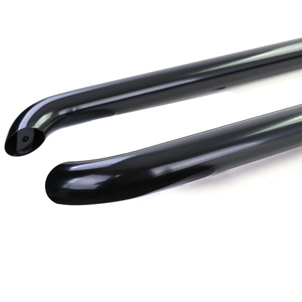 Pedane laterali con tubi in acciaio inox nero per VW T5 T6 T6.1 passo lungo