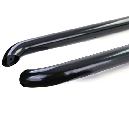 Pedane laterali con tubi in acciaio inox nero per VW T5 T6 T6.1 passo lungo