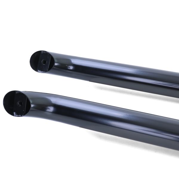 Pedane laterali con tubi in acciaio inox nero per VW T5 T6 T6.1 passo lungo