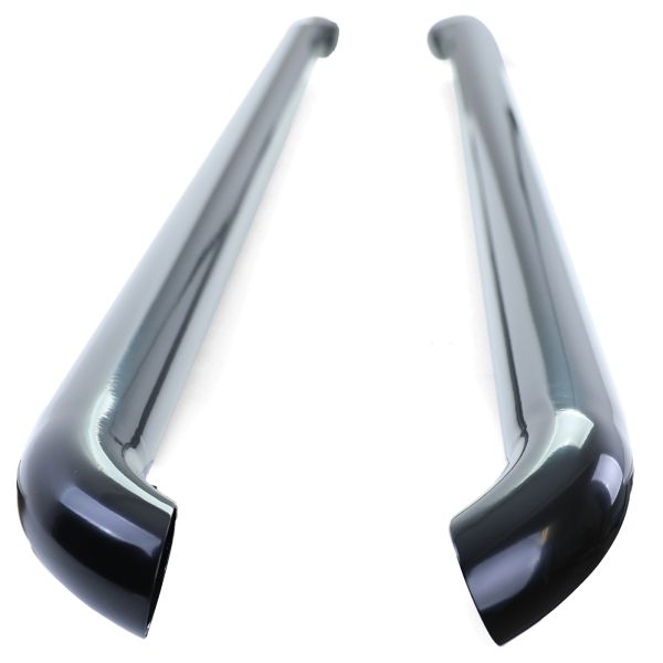 Pedane laterali con tubi in acciaio inox nero per VW T5 T6 T6.1 passo lungo
