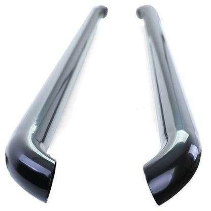 Pedane laterali con tubi in acciaio inox nero per VW T5 T6 T6.1 passo lungo