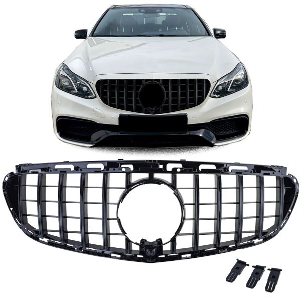 ⭐Sport Grille Black Gloss fits for Mercedes E W212 S212 Facelift 13-16 ⭐