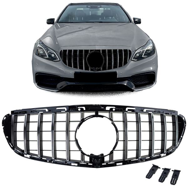 ⭐Griglia Sport Nera Cromata adatta per Mercedes E W212 S212 Facelift 13-16⭐