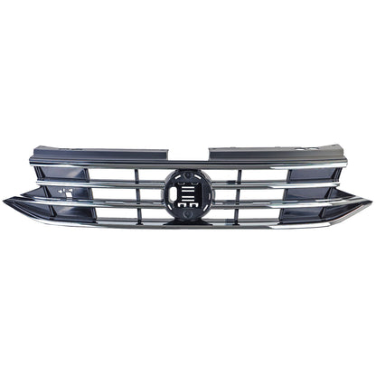 ⭐Black Grille with Chrome Stripes for VW Tiguan II Facelift 2020-2023⭐ 