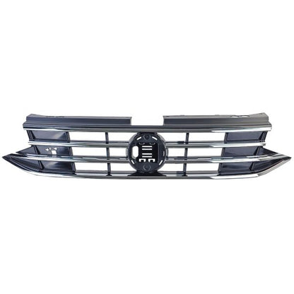 Griglia del radiatore nera con strisce cromate per VW Tiguan II Facelift 2020-2023