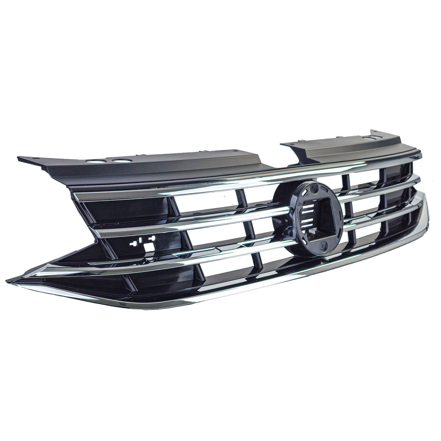 ⭐Black Grille with Chrome Stripes for VW Tiguan II Facelift 2020-2023⭐ 