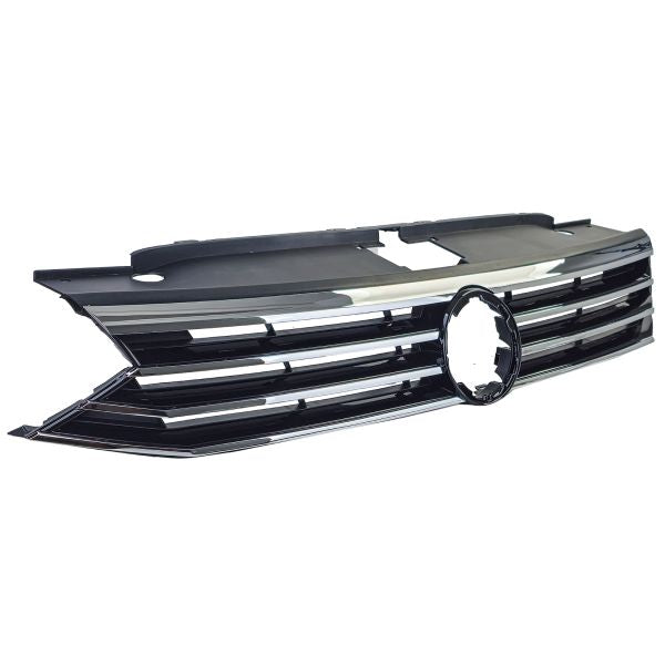 Griglia del radiatore nera con strisce cromate per VW Passat B8 3G pre-restyling 2014-2019