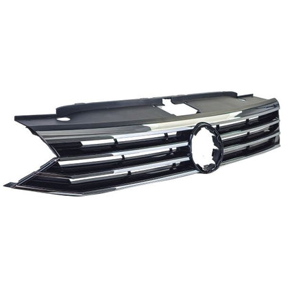 Griglia del radiatore nera con strisce cromate per VW Passat B8 3G pre-restyling 2014-2019