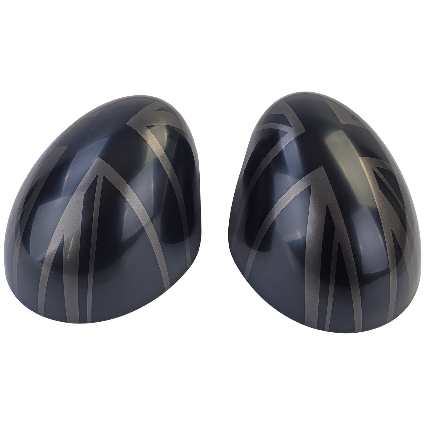 💎Union Jack Black Mirror Caps Fits Mini F54 F55 F56 F57 13-18💎
