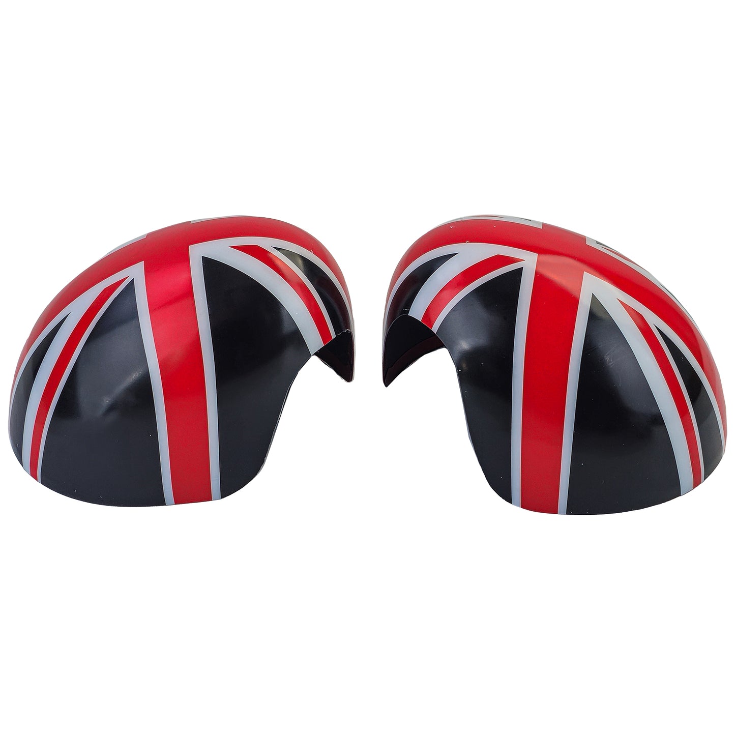 Union Jack Mirror Caps Black Red Suitable for Mini F54 F55 F56 F57 13-18