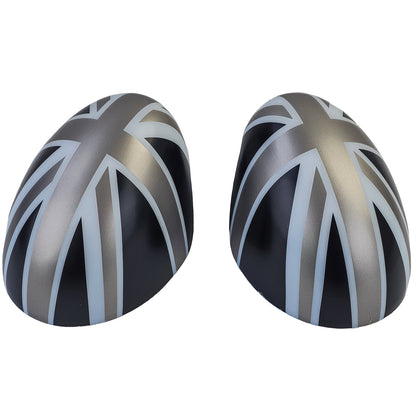 💎Union Jack Mirror Covers Black Grey Suitable for Mini F54 F55 F56 F57💎
