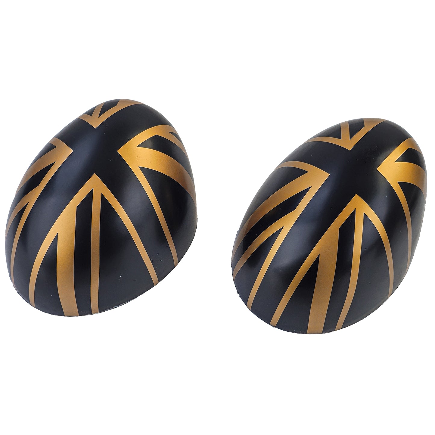 Union Jack Black Gold Mirror Caps Fits Mini F54 F55 F56 F57 13-18