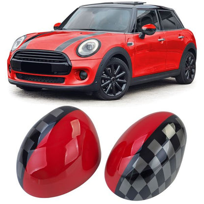 💎Calotte specchietti Performance Rosso Nero adattI per Mini F54 F55 F56 F57💎