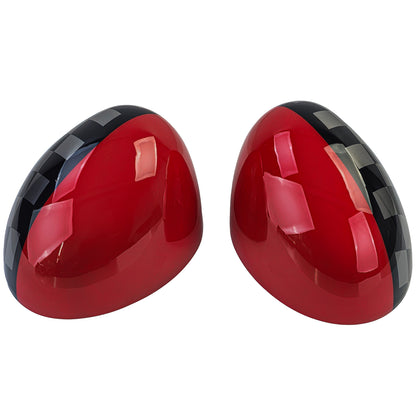 Calotte specchietti Performance Rosso Nero adatto per Mini F54 F55 F56 F57 13-18