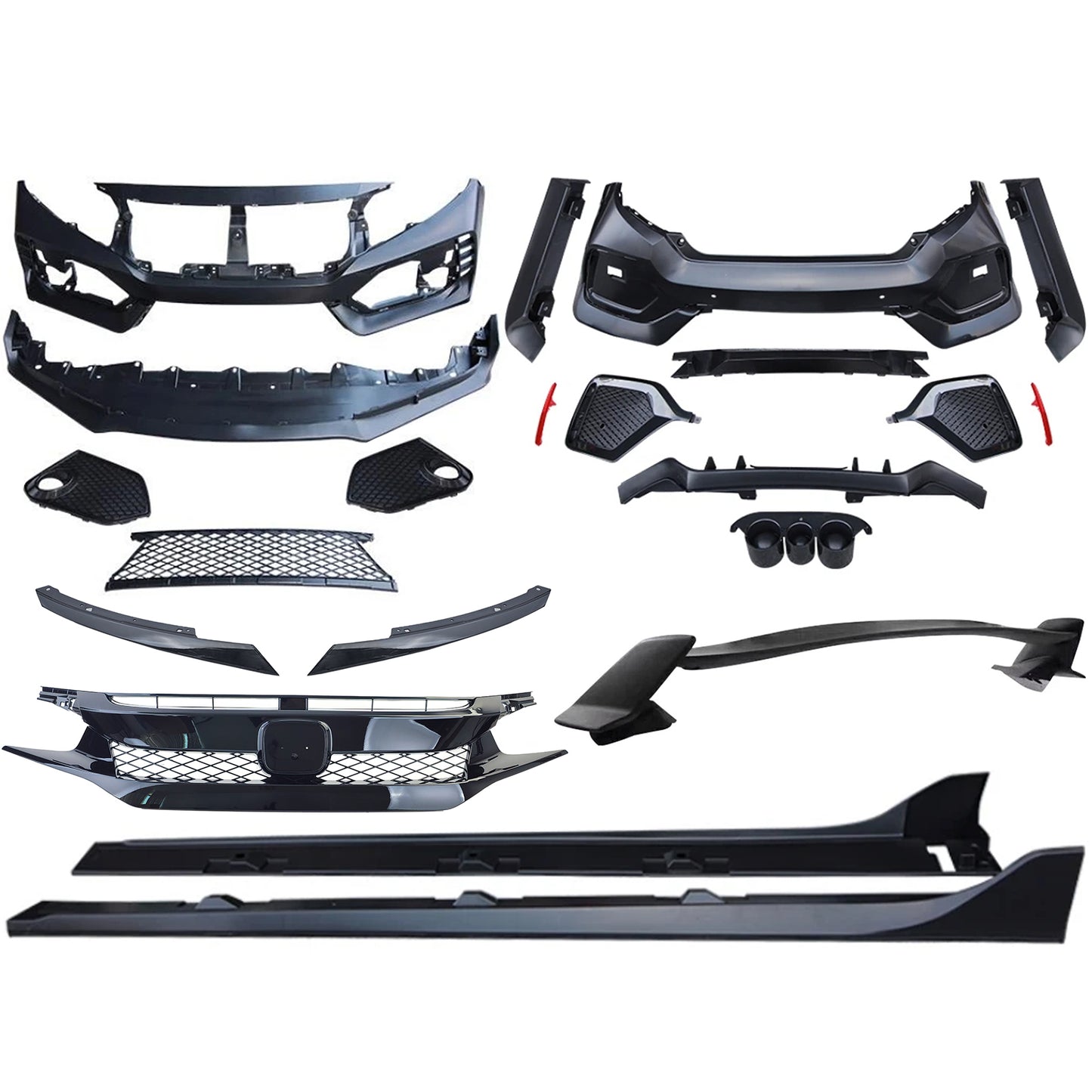 ✨Kit carrozzeria Davanzali paraurti per Honda Civic FK 16-20 Hatchback✨