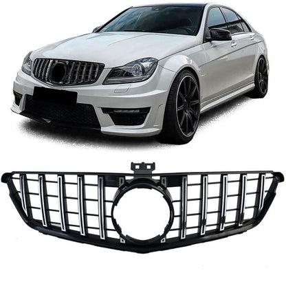 👉SPORT GRILLE SUITABLE FOR Mercedes C-Class W204 S204 C204Black Chrome👉 