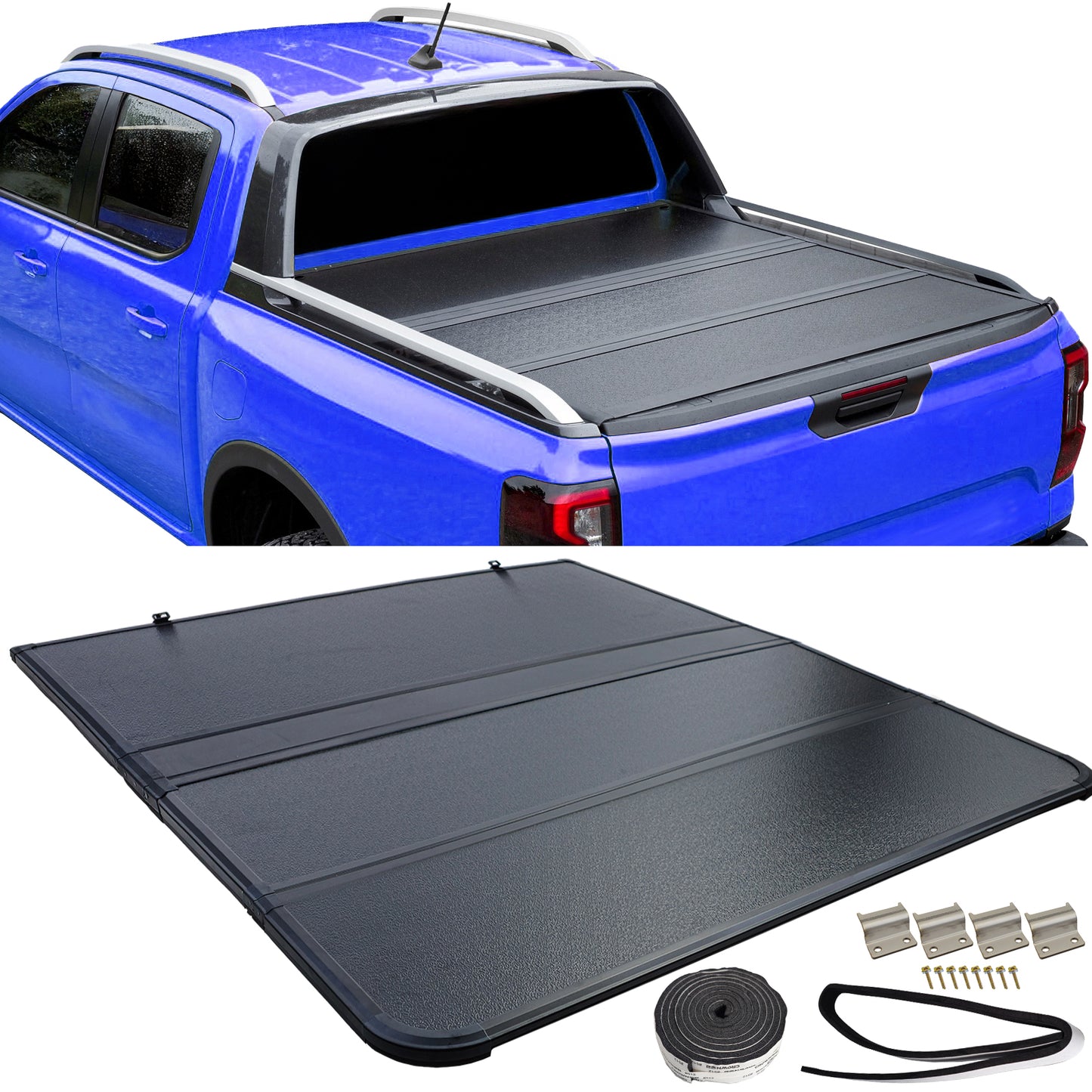 Coperchio pieghevole vano di carico con LED per Ford Ranger T9 dal 2023