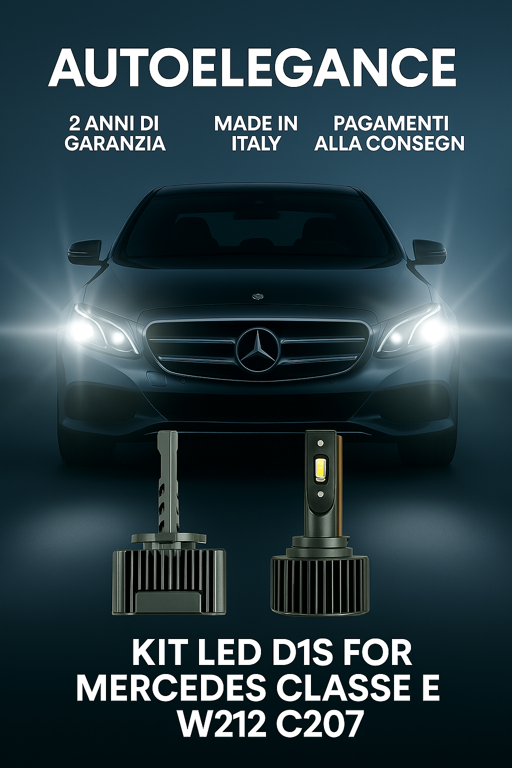 ⭐KIT XENON D1S 6000K ANABBAGLIANTI PER MERCEDES CLASSE E – LUCE BIANCA POTENTE⭐