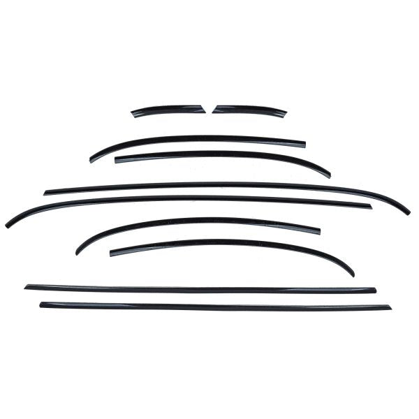 ⭐Dechrome Trim Set Piano Black Gloss 10 pieces for Mini F56 from 2014⭐ 