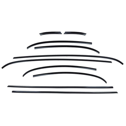 ⭐Dechrome Trim Set Piano Black Gloss 10 pieces for Mini F56 from 2014⭐ 