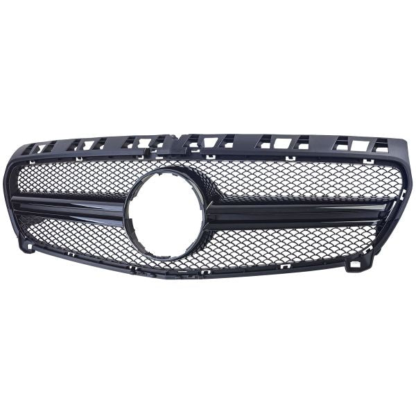 ✨Griglia Sportiva Doppia Barra Nera Lucida Per Mercedes Classe A W176 12-15✨