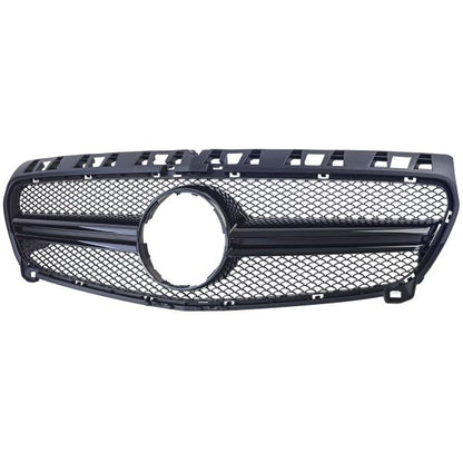 ✨Griglia Sportiva Doppia Barra Nera Lucida Per Mercedes Classe A W176 12-15✨
