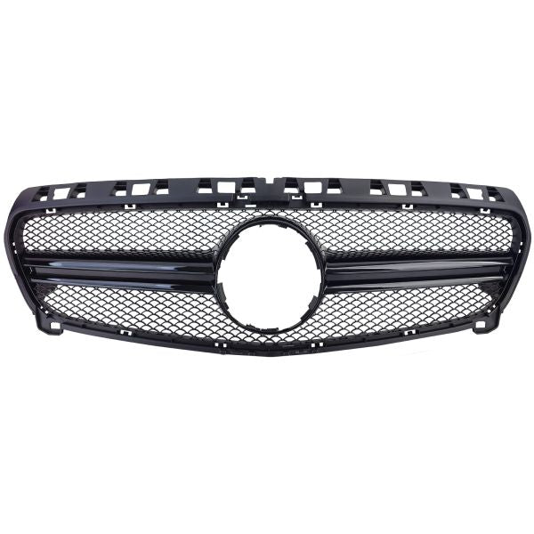 ✨Griglia Sportiva Doppia Barra Nera Lucida Per Mercedes Classe A W176 12-15✨