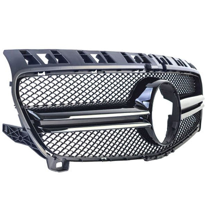 ✨Griglia Sportiva Doppia Barra Nera Lucida Per Mercedes Classe A W176 12-15✨