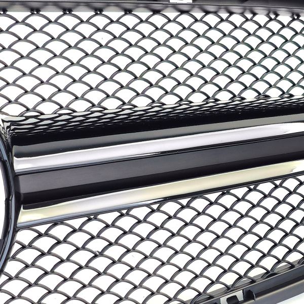 ✨Griglia Sportiva Doppia Barra Nera Lucida Per Mercedes Classe A W176 12-15✨