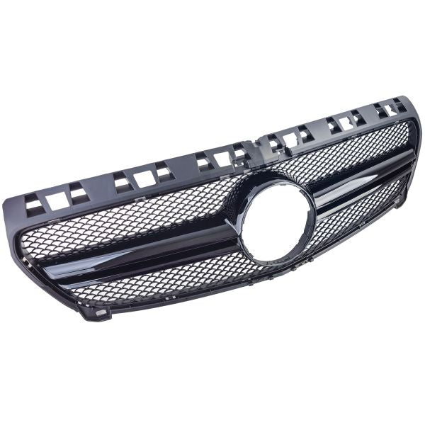 ✨Griglia Sportiva Doppia Barra Nera Lucida Per Mercedes Classe A W176 12-15✨