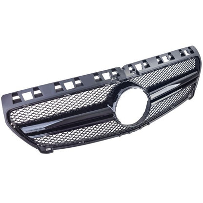 ✨Griglia Sportiva Doppia Barra Nera Lucida Per Mercedes Classe A W176 12-15✨