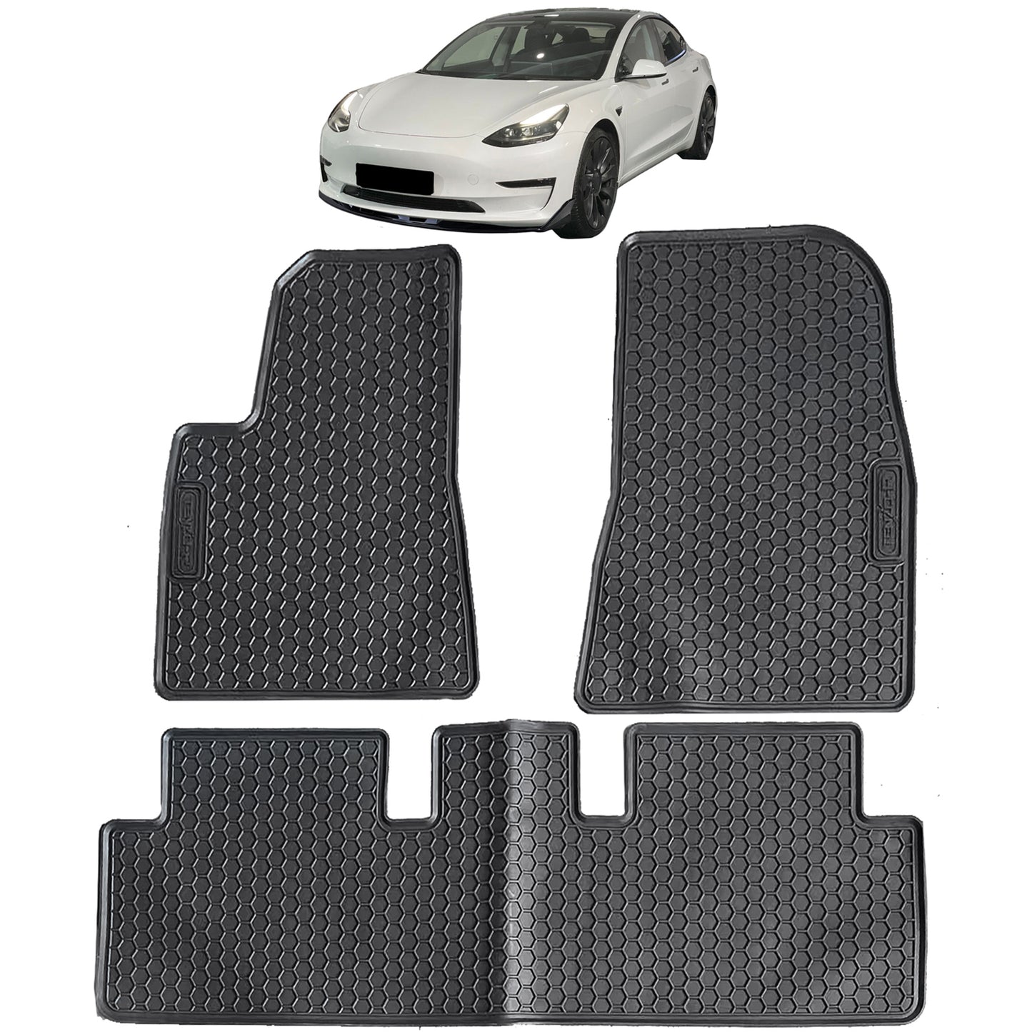 ❄️Tappetini in gomma per auto Set Premium nero per Tesla Model 3 17-23❄️