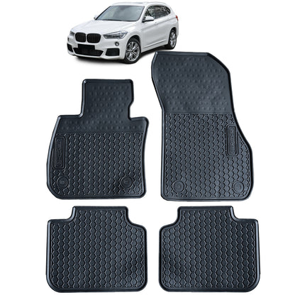 ❄️Tappetini in gomma per auto Nero Premium Set per BMW X1 F48 15-22❄️