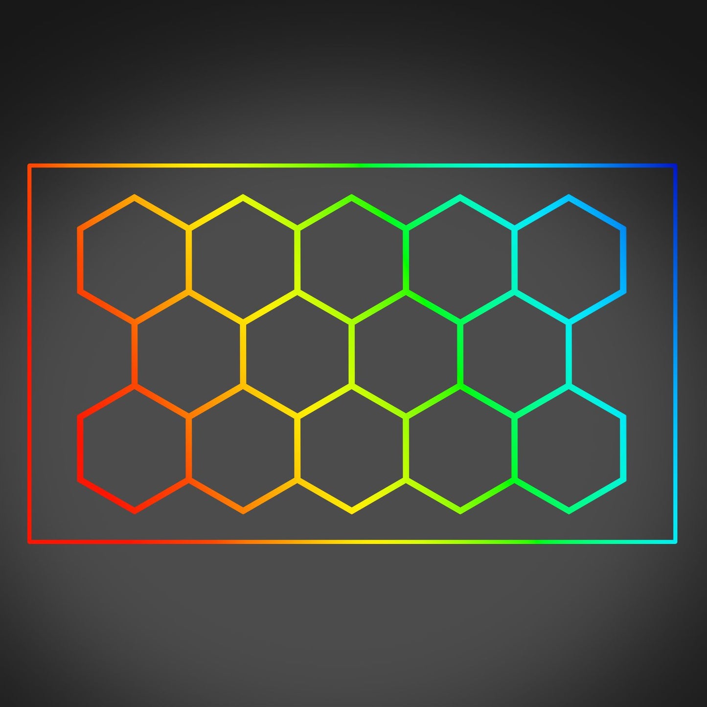 💡4012🔆Illuminazione esagonale a LED RGB per garage, 14 campi 2,30 x 4,56m🔆💡