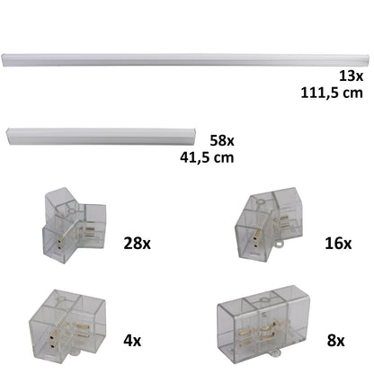 💡4012🔆Illuminazione esagonale a LED RGB per garage, 14 campi 2,30 x 4,56m🔆💡