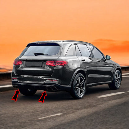 🔥Diffusore sportiva con terminali di scarico adatto per Mercedes GLC X253🔥