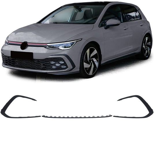 KIT MODANATURE PARAURTI ANTERIORE 3 PEZZI NERO OPACO PER VW GOLF 8 (2019-2024)