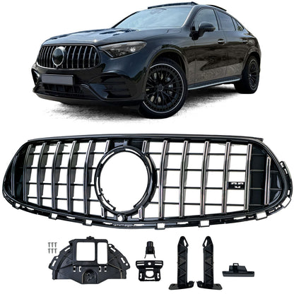 💫ART.3815 Griglia Radiatore Sportiva Nera Cromata per Mercedes GLC X254 2022+💫