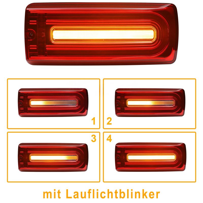 ART.4037 FARI POSTERIORE LED rosso chiaro per Mercedes G modello W463
