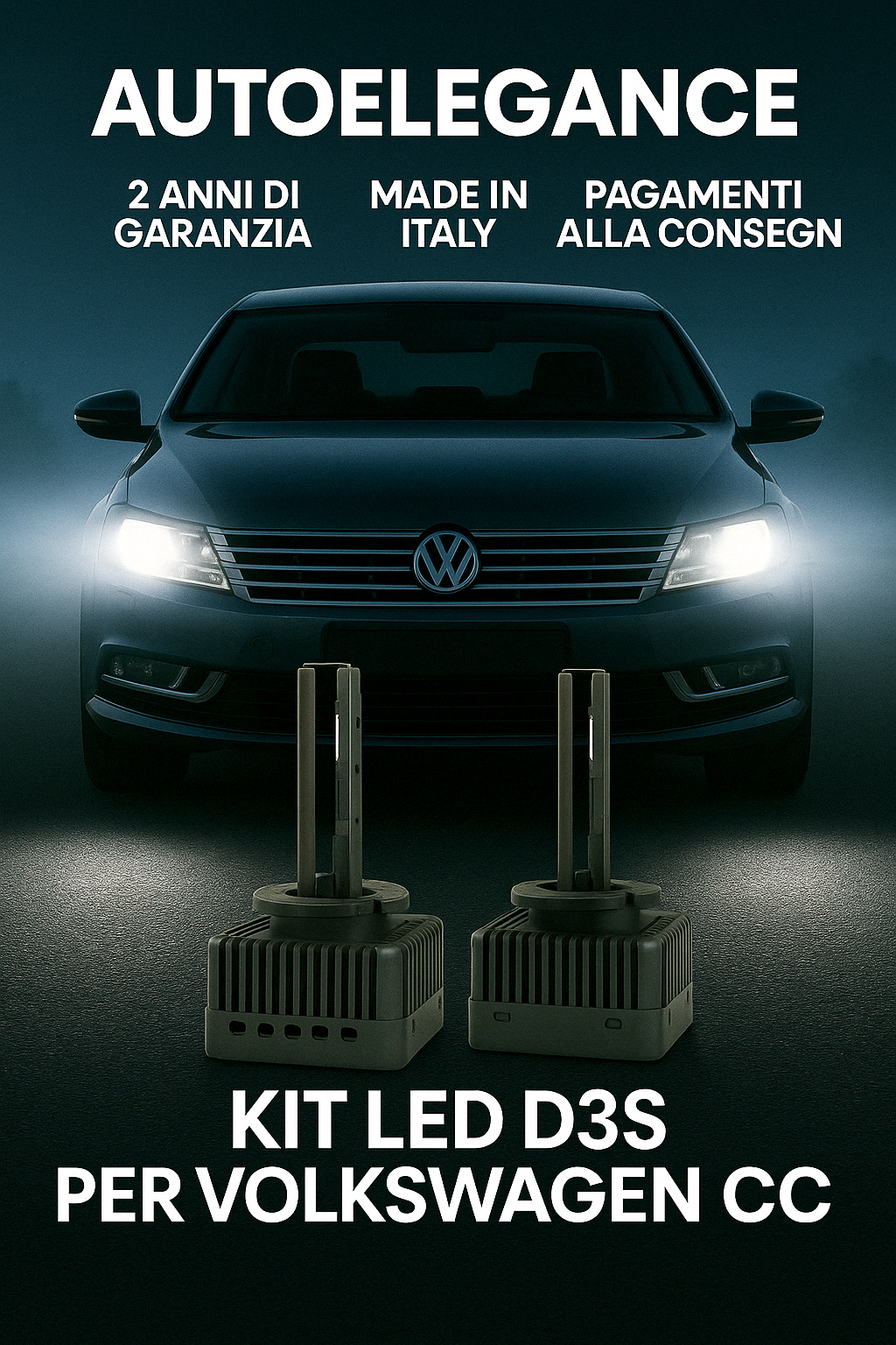 ⭐KIT XENON D3S 6000K ANABBAGLIANTI PER VOLKSWAGEN CC – LUCE BIANCA POTENTE⭐