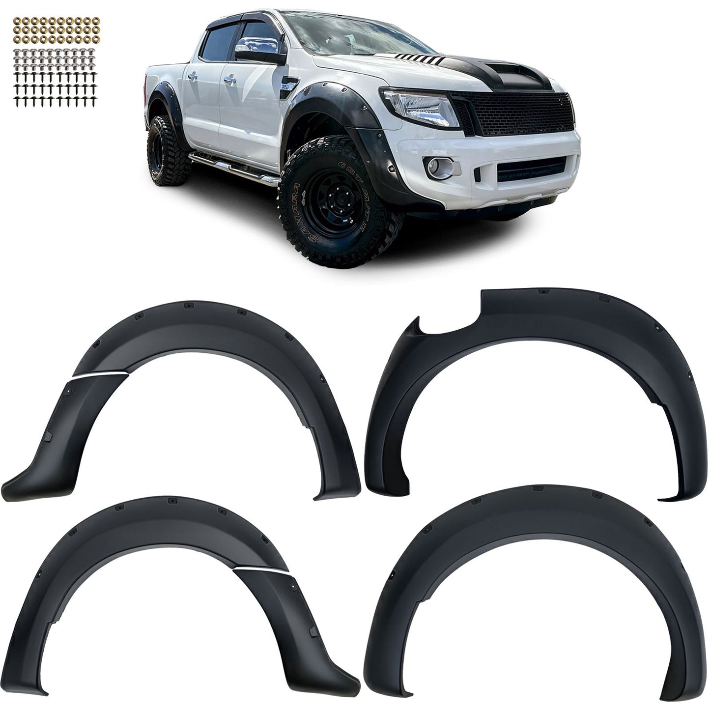 💫ART.3618 Set di parafanghi allargati BIG per Ford Ranger T6 2012-2015💫