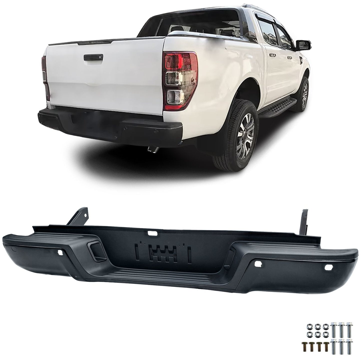💫ART.3606 Paraurti posteriore, nero, look OE,  per Ford Ranger T6 T7 T8 12-23💫