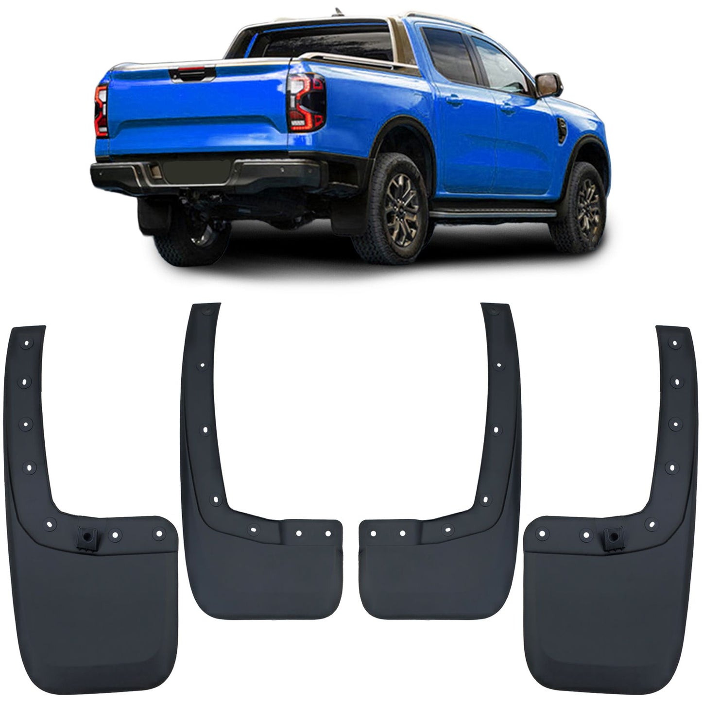 💫ART.3634 Set parafanghi anteriori e posteriori neri per Ford Ranger T9 10-22💫