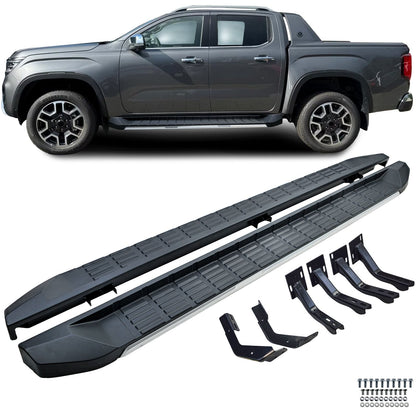 💫ART.3603 Pedane laterale in alluminio, look OE, adatte per VW Amarok 10-22💫