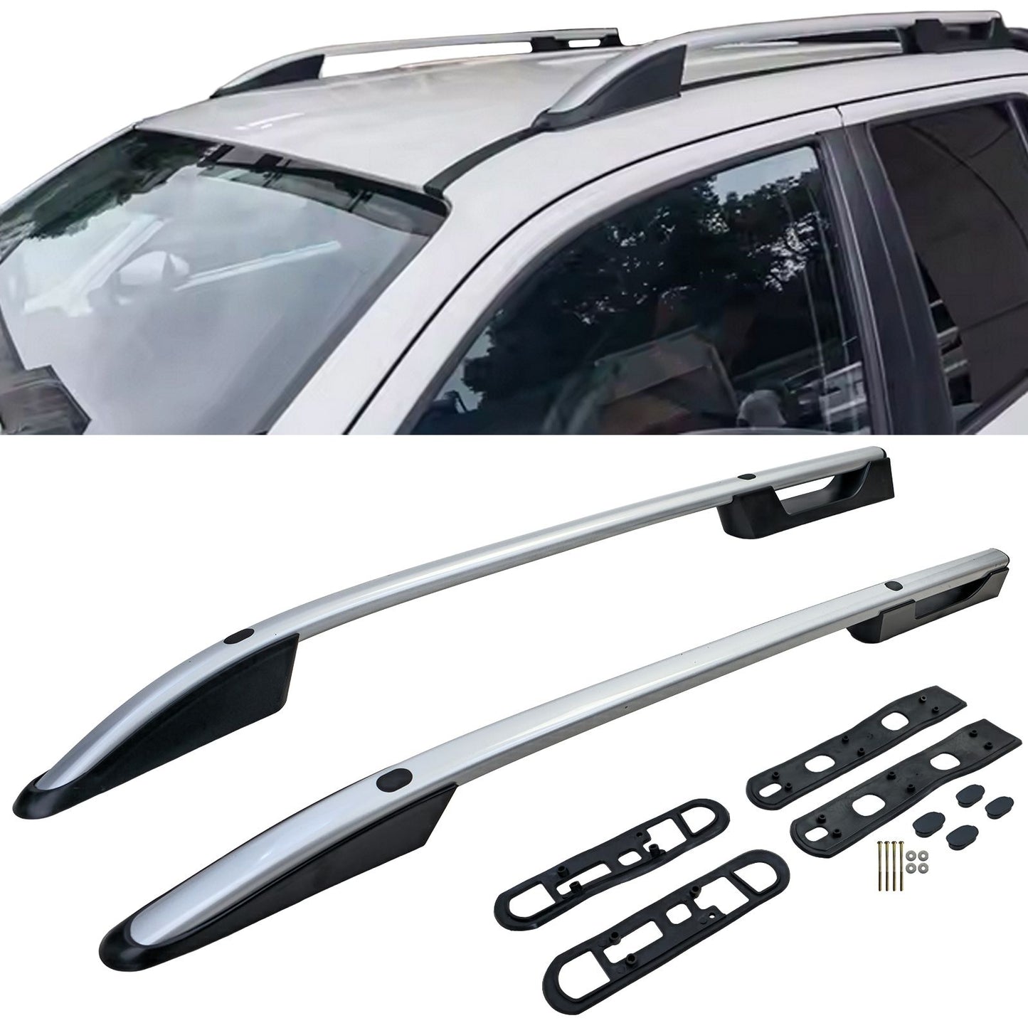 💫ART.3646 Barre portatutto in alluminio argendo per VW Amarok I 2010-2022💫