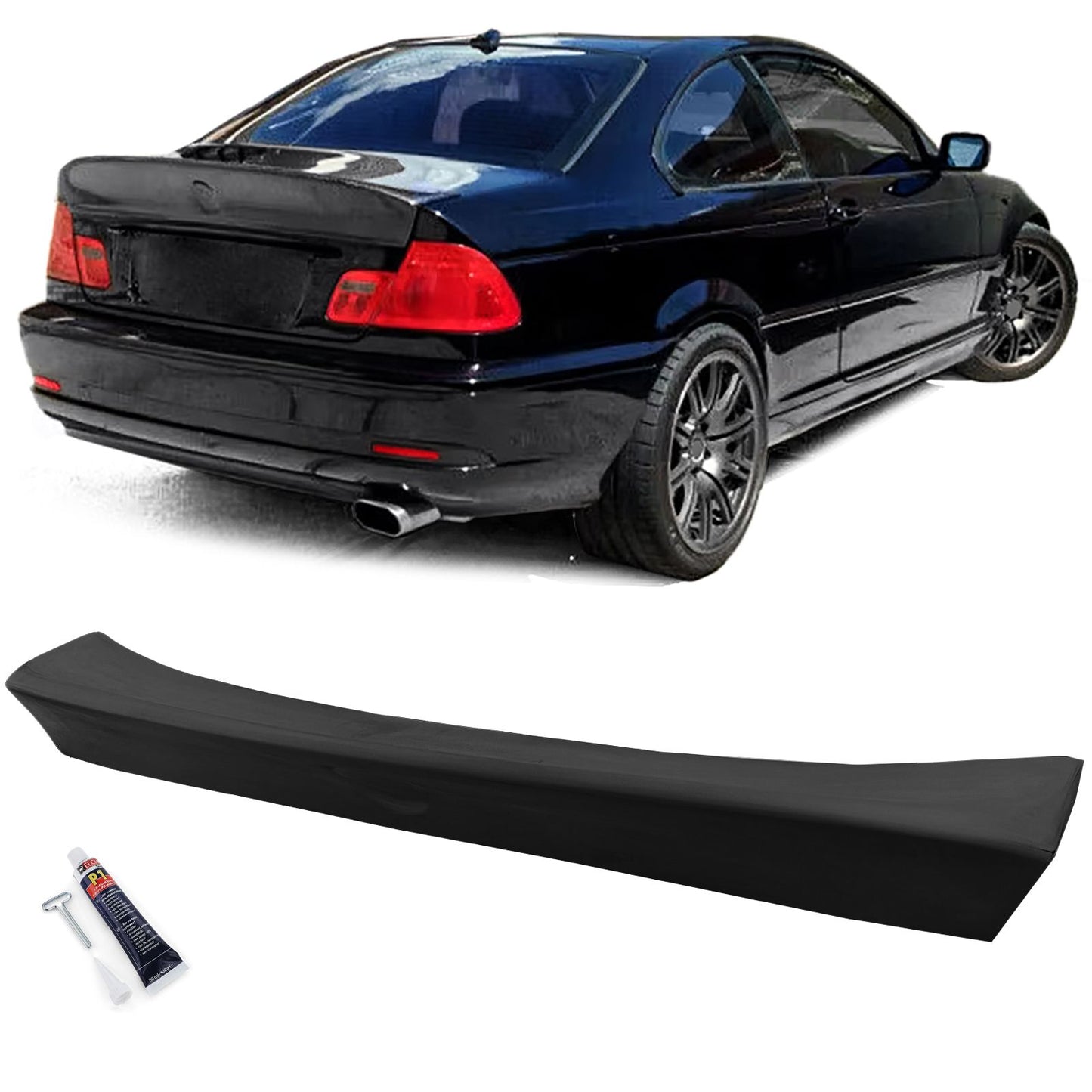 💫ART.3692 Spoiler 'Ducktail' Performance Opaco per BMW E46 Coupé 1999-2006 💫