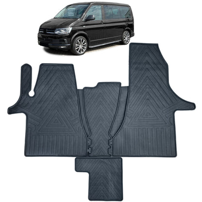 💫ART.3809 Set di 4 Tappetini in gomma Premium per VW Bus Transporter T6 2019+💫