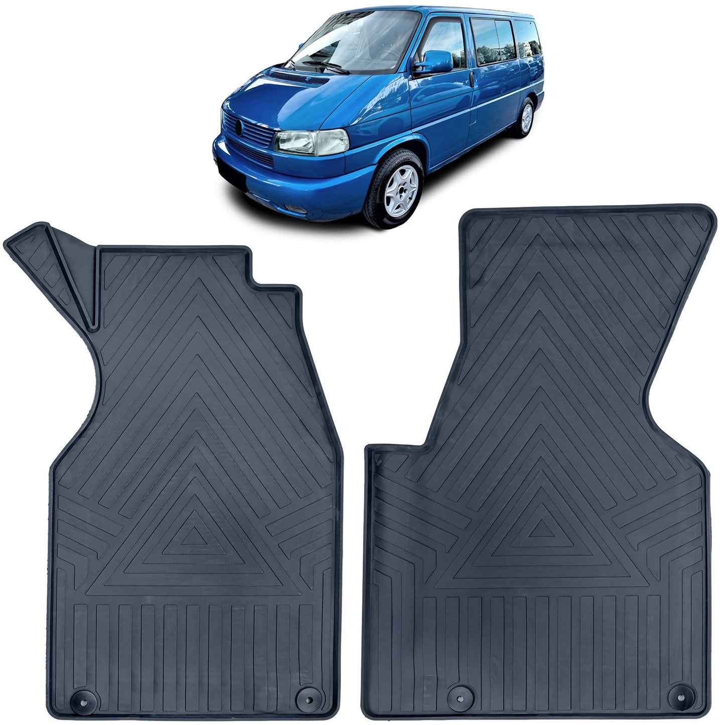 💫ART.3728 Tappetini in gomma Premium per VW T4 Transporter Caravelle 90-03💫