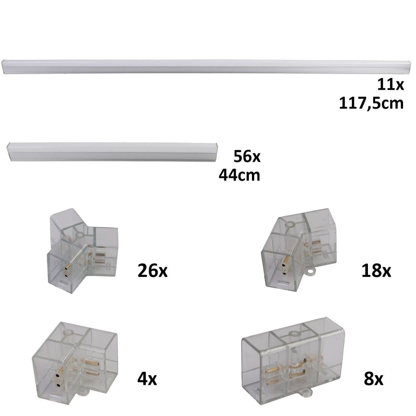 3997 Illuminazione esagonale a LED per garage officina showroom 6500K 4,85x2,44m
